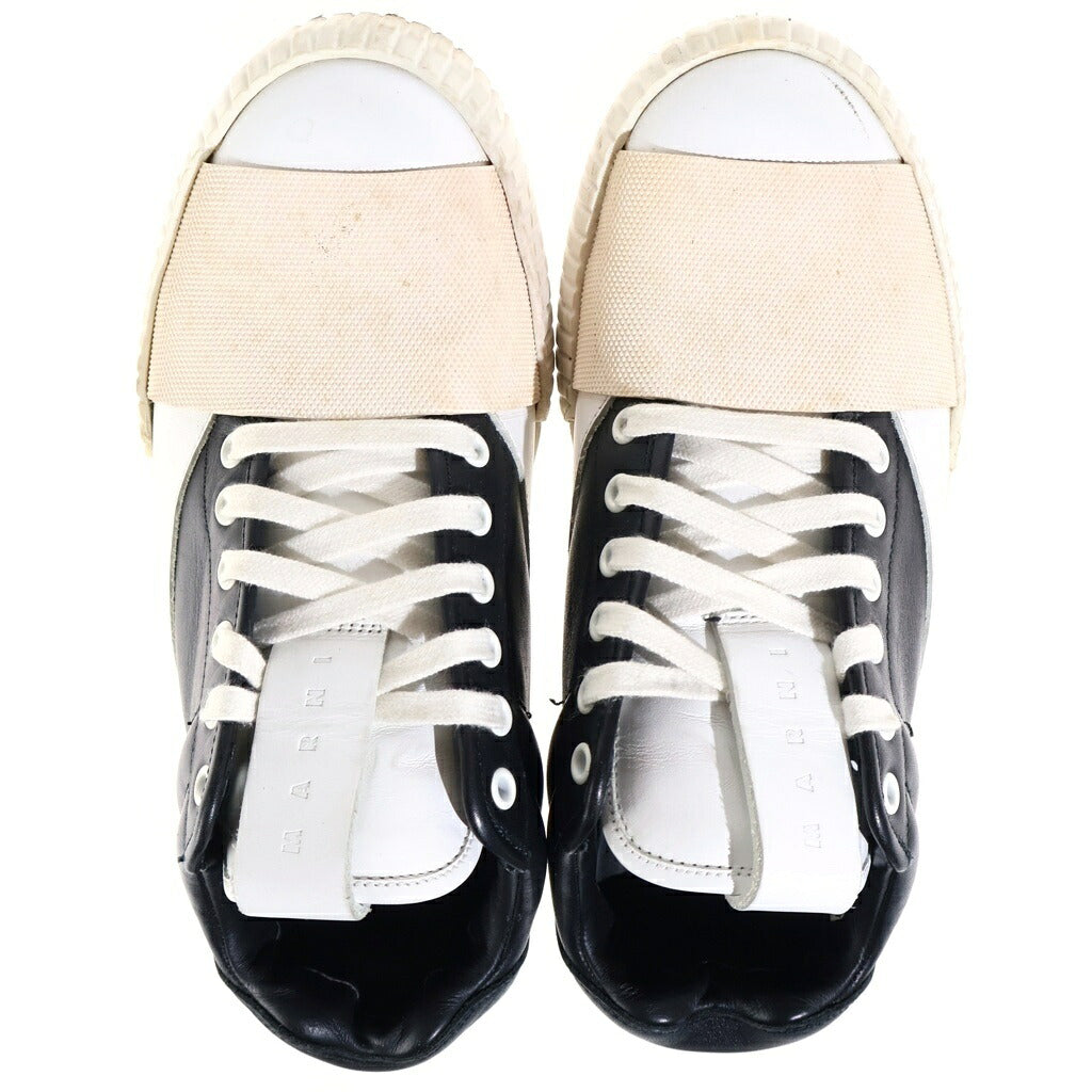 MARNI(マルニ) 16AW バンデッド レザーローカットスニーカー ブラック/ホワイト