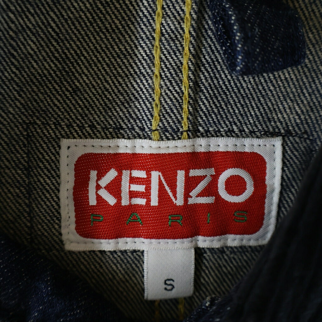 KENZO(ケンゾー) 22AW WORKWEAR DENIM JACKET フラワー刺繍 ワーカーデニムジャケット インディゴ FC65DV1019EB