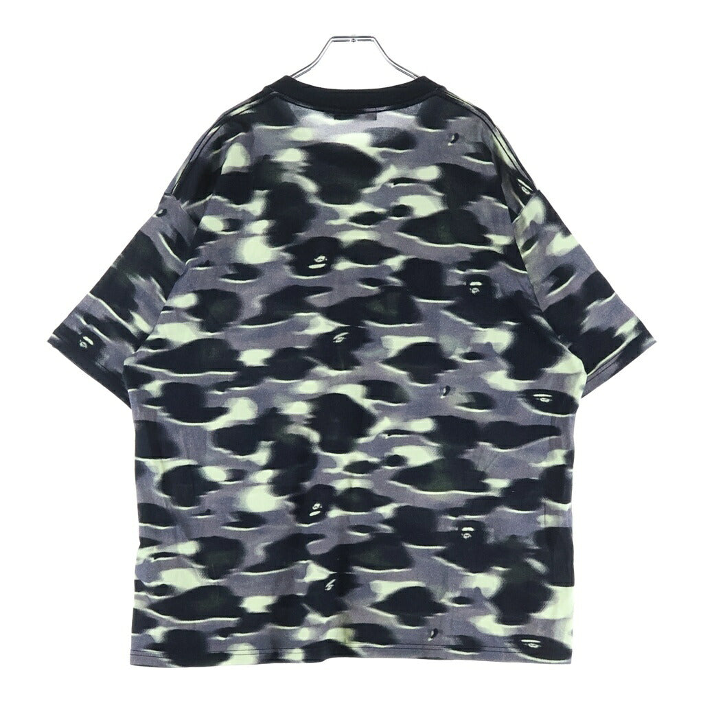 A BATHING APE(アベイシングエイプ) SCREEN CAMO STA LOGO ロゴプリント 半袖Tシャツカットソー ブラック 001CSM301304M