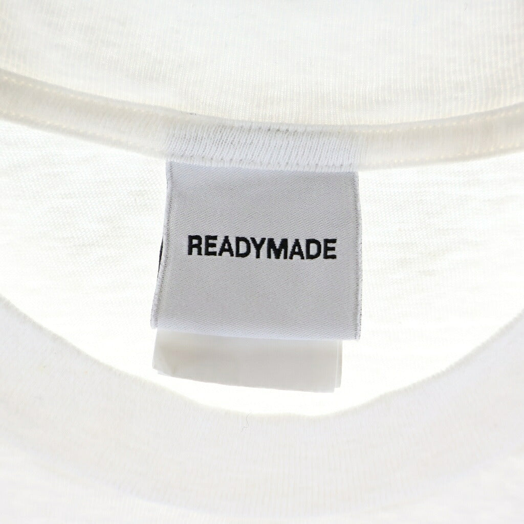 READY MADE(レディメイド) 24SS S/S POCKET T-SHIRT フロントロゴ クルーネック半袖Tシャツ ホワイト RE-CO-WH-00-00-277