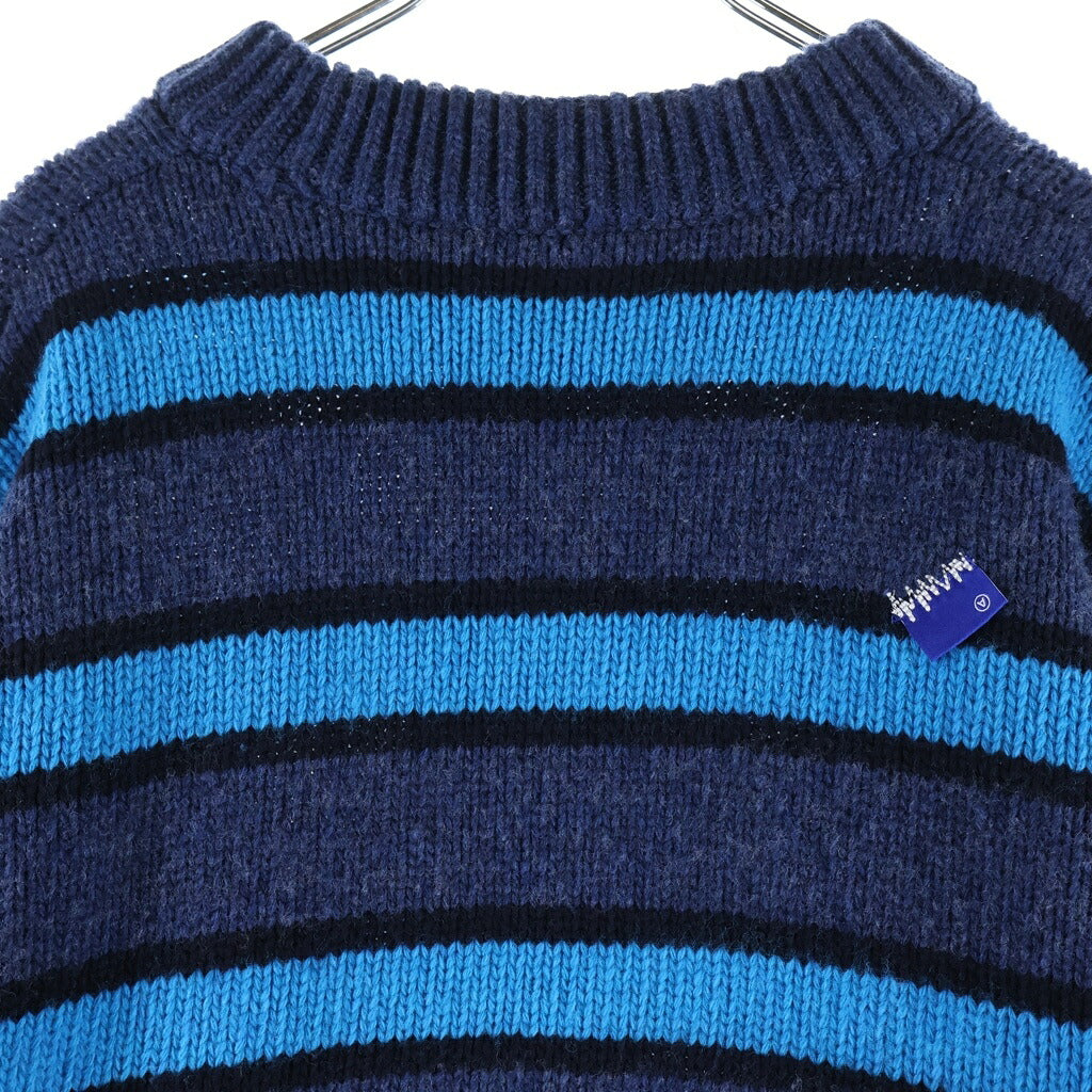 ADER ERROR(アーダーエラー) ボーダー ニットセーター ブルー BM42FYKT0107BL