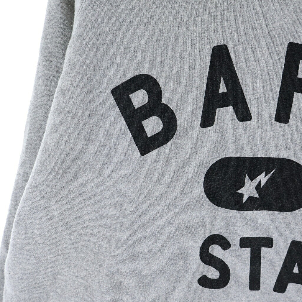 A BATHING APE(アベイシングエイプ) BAPE STA プリント プルオーバーパーカー グレー