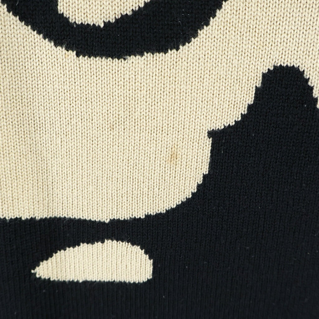 A BATHING APE(アベイシングエイプ) 巨大フェイスロゴ ニットセーター ブラック
