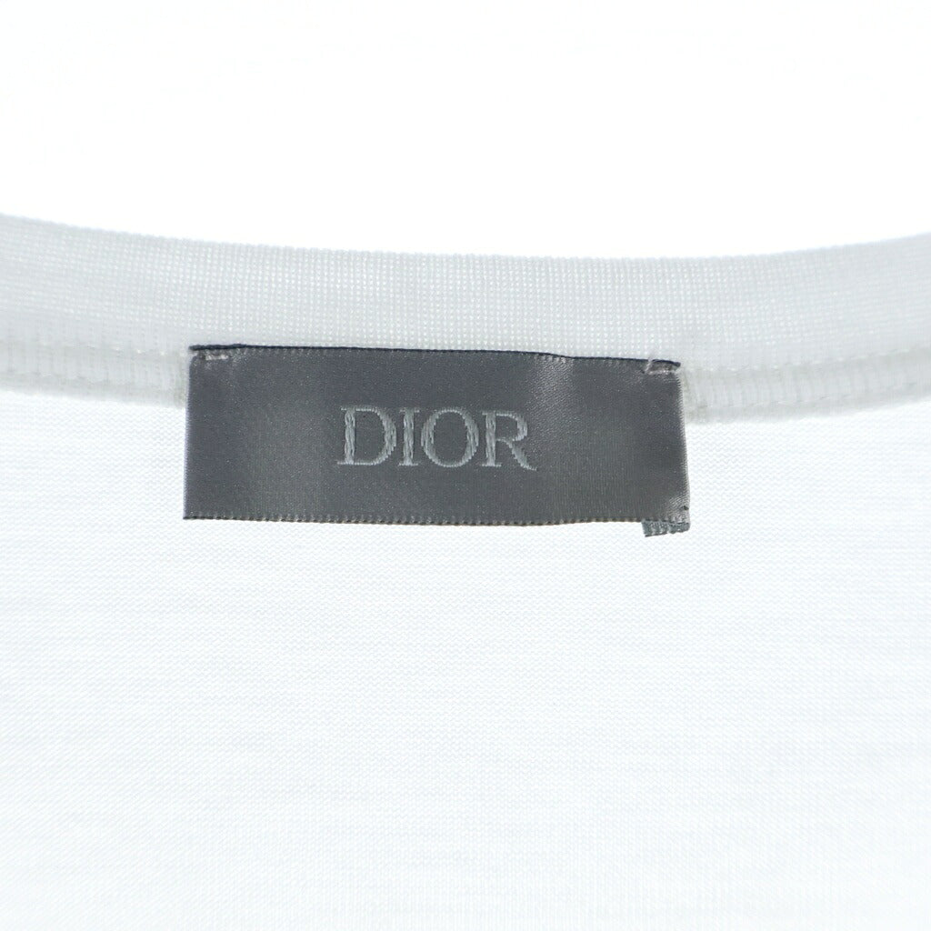 DIOR(ディオール) 20AW ×SHAWN STUSSY ショーンステューシー フロントロゴ刺繍 半袖Tシャツカットソー ホワイト 033J600D0589