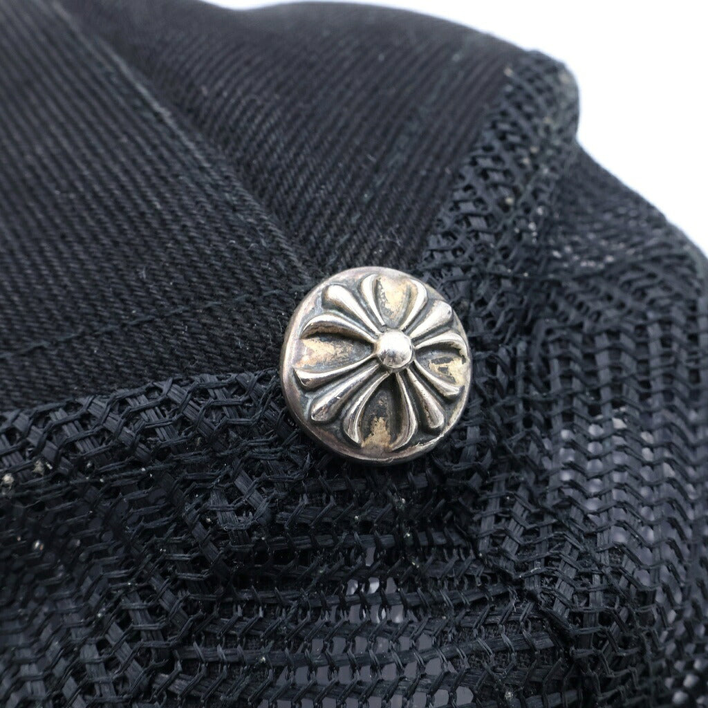 CHROME HEARTS(クロムハーツ) BS FLARE SCROLL LABEL BSフレア スクロールラベル 刺繍 メッシュ キャップ 帽子 ブラック
