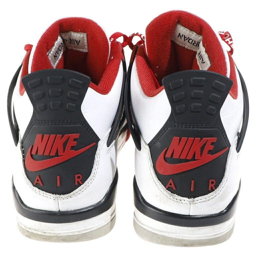 NIKE(ナイキ) AIR JORDAN 4 RETRO OG FIRE RED 2020 エアジョーダン4 レトロ ファイアーレッド ミッドカットスニーカー ホワイト/レッド US8/26.0cm DC7770-160