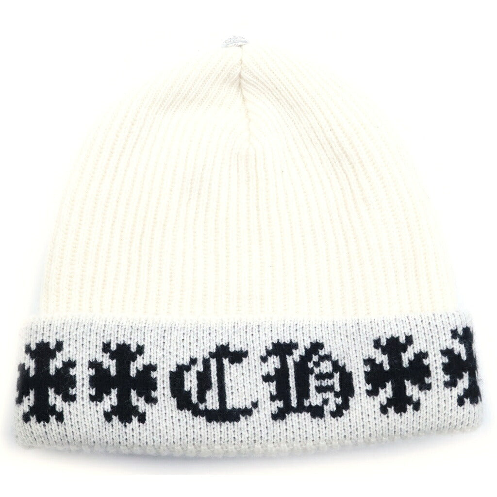 CHROME HEARTS(クロムハーツ) BIG DADDY ビッグダディ スターボタンCHプラス刺繍カシミヤニットキャップ帽子