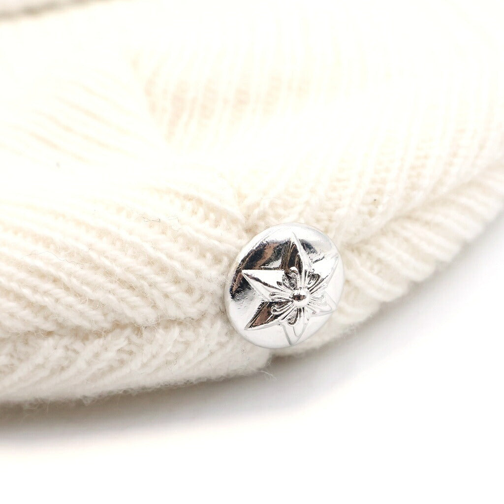 CHROME HEARTS(クロムハーツ) BIG DADDY ビッグダディ スターボタンCHプラス刺繍カシミヤニットキャップ帽子