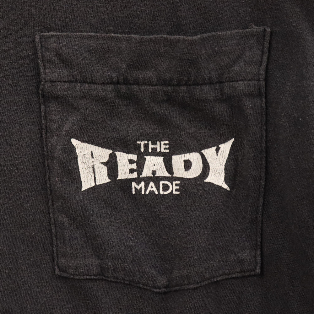 READY MADE(レディメイド) 24SS S/S POCKET T-SHIRT ヴィンテージ加工ポケット半袖Tシャツ RE-CO-BK-00-00-278 ブラック