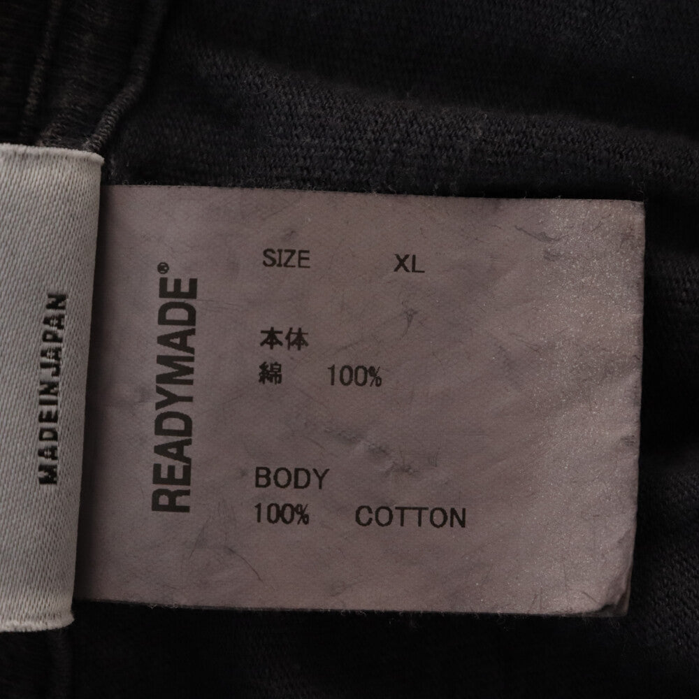 READY MADE(レディメイド) 24SS S/S POCKET T-SHIRT ヴィンテージ加工ポケット半袖Tシャツ RE-CO-BK-00-00-278 ブラック