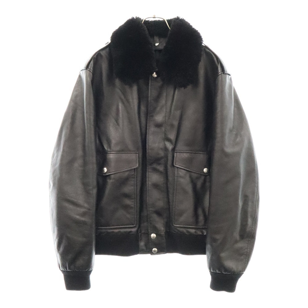 CELINE(セリーヌ) Calfskin Aviator Jacket アビエーターレザージャケット 2E359599E ブラック