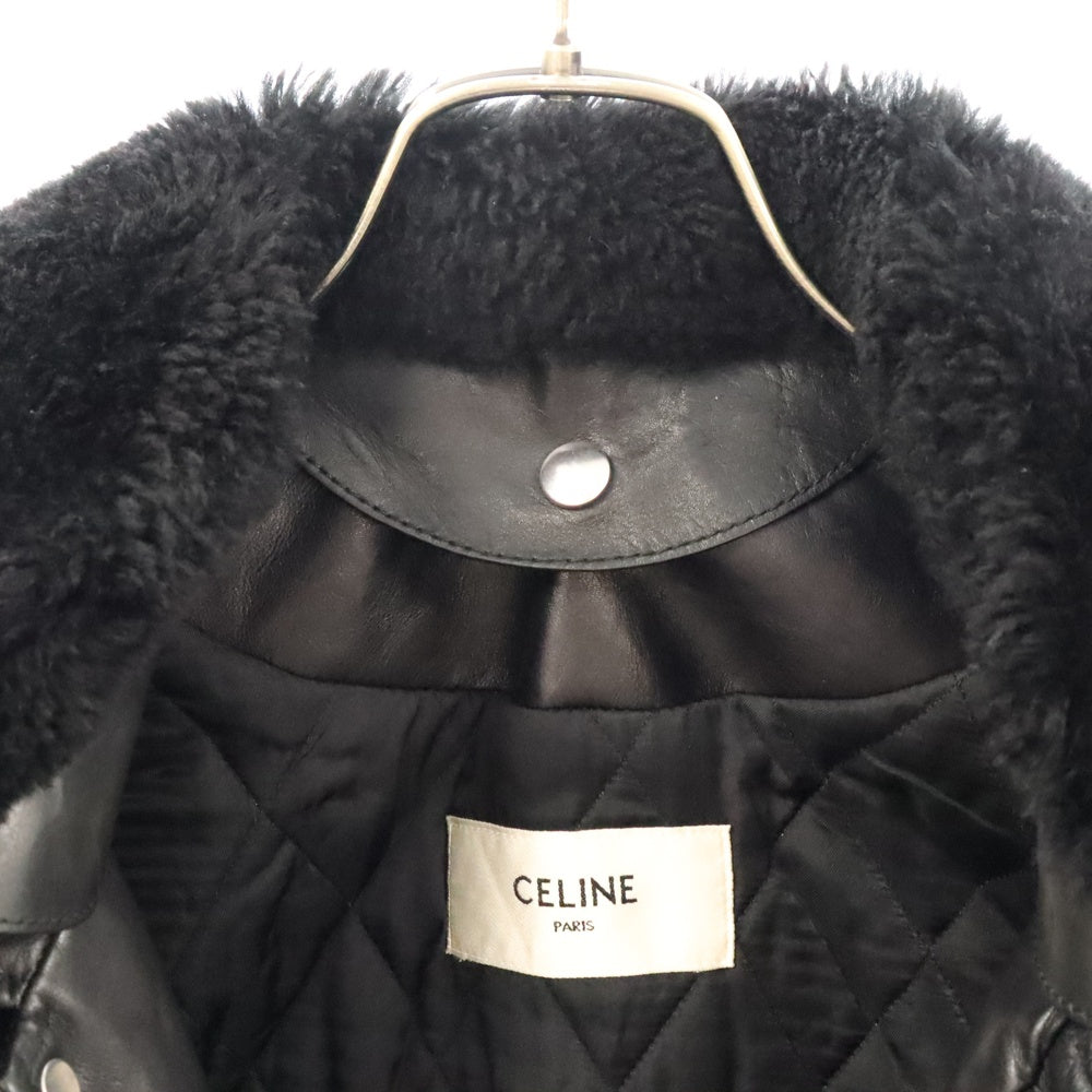 CELINE(セリーヌ) Calfskin Aviator Jacket アビエーターレザージャケット 2E359599E ブラック