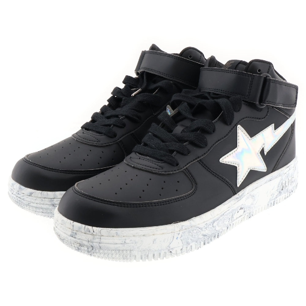 A BATHING APE(アベイシングエイプ) MARBLE BAPE STA MID M2 マーブル ベイプスター ミッドカットスニーカー 1770954461 ブラック US12/30cm
