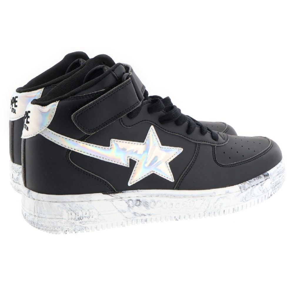 A BATHING APE(アベイシングエイプ) MARBLE BAPE STA MID M2 マーブル ベイプスター ミッドカットスニーカー 1770954461 ブラック US12/30cm
