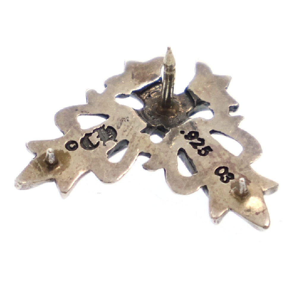 CHROME HEARTS(クロムハーツ) PIN FLRLCRNR スティックピン フローラルクロスコーナー ピンバッジ シルバー