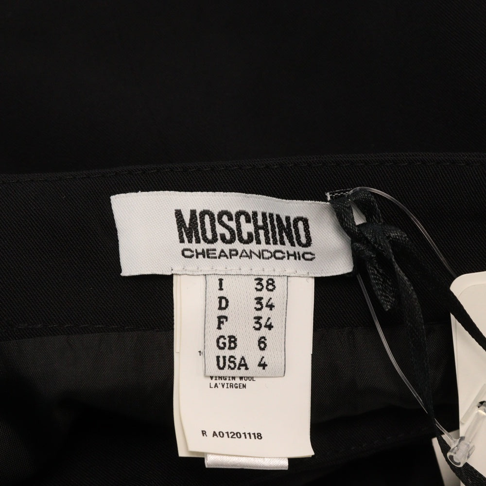 MOSCHINO(モスキーノ) ウール リボン ミニスカート ブラック レディース 131AFRA01201118
