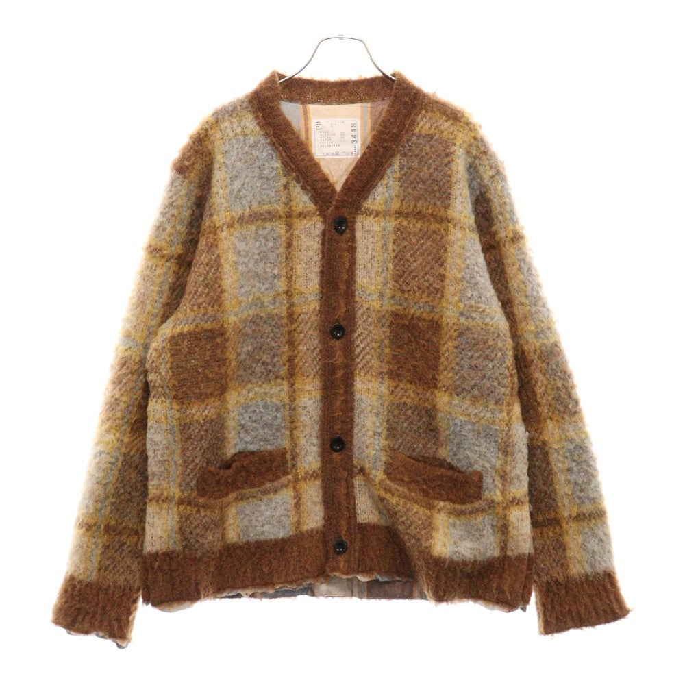 Sacai(サカイ) Plaid Knit Cardigan プレイドニットカーディガン 24-03448M ベージュ