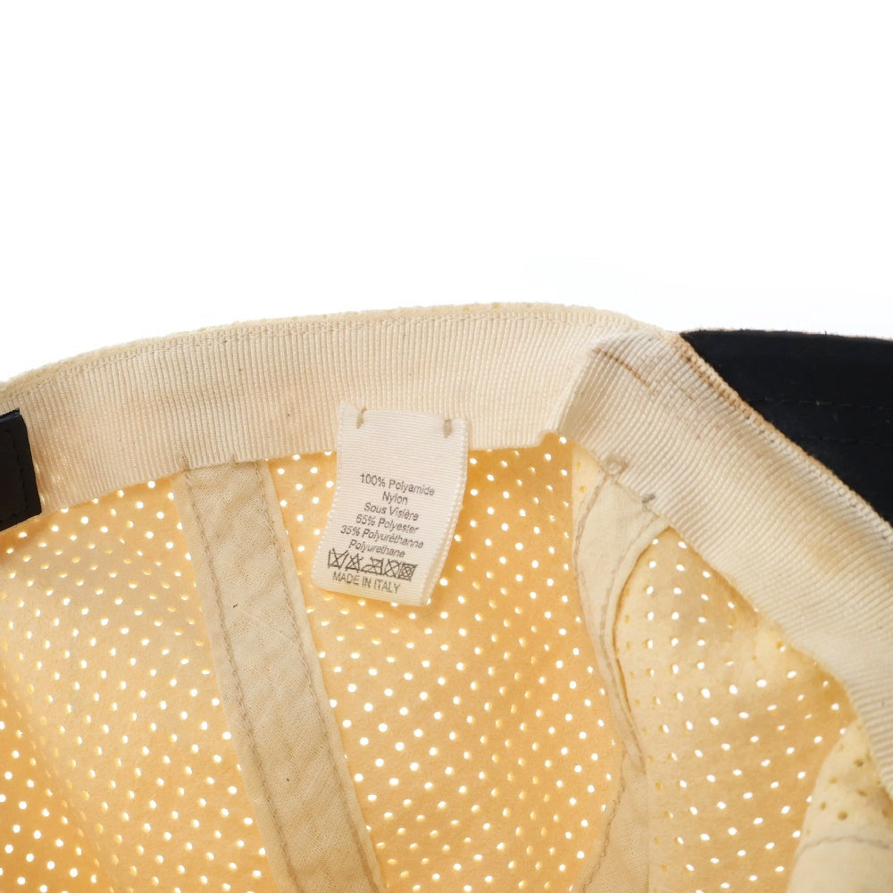 CHANEL(シャネル) ココマーク ラバーロゴ ナイロン メッシュ ベースボールキャップ 帽子 ベージュ レディース