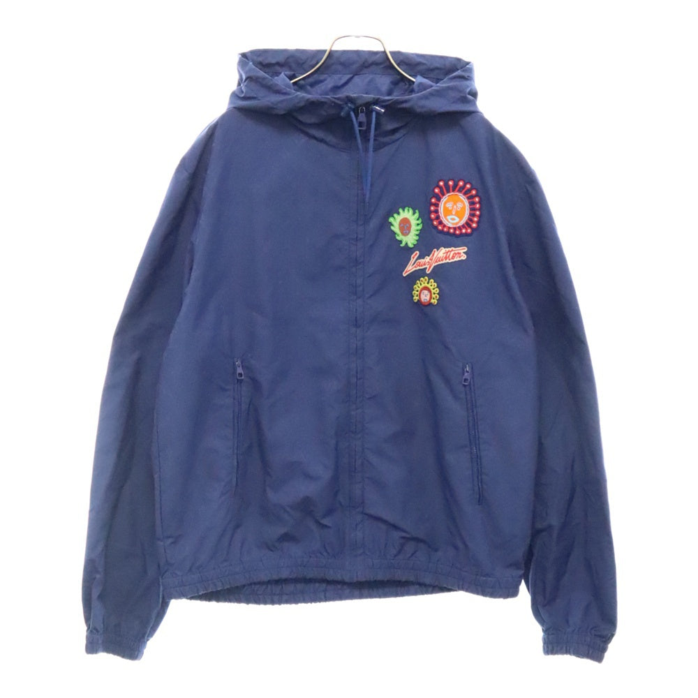 LOUIS VUITTON(ルイヴィトン) ×草間彌生 23AWモノグラムワッペンパーカーRM232H YP1 HOB32W ブルー