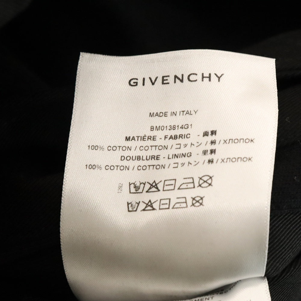 GIVENCHY(ジバンシィ) ストーンビーズ装飾ロゴ刺繍ジップアップジャケット BM013814G1 ブラック
