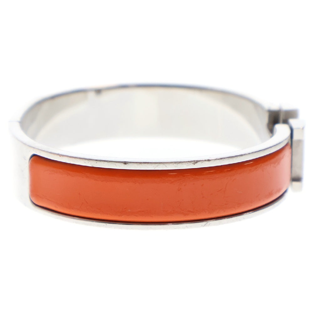 HERMES(エルメス) クリックH バングル シルバーブレスレット シルバー/オレンジ