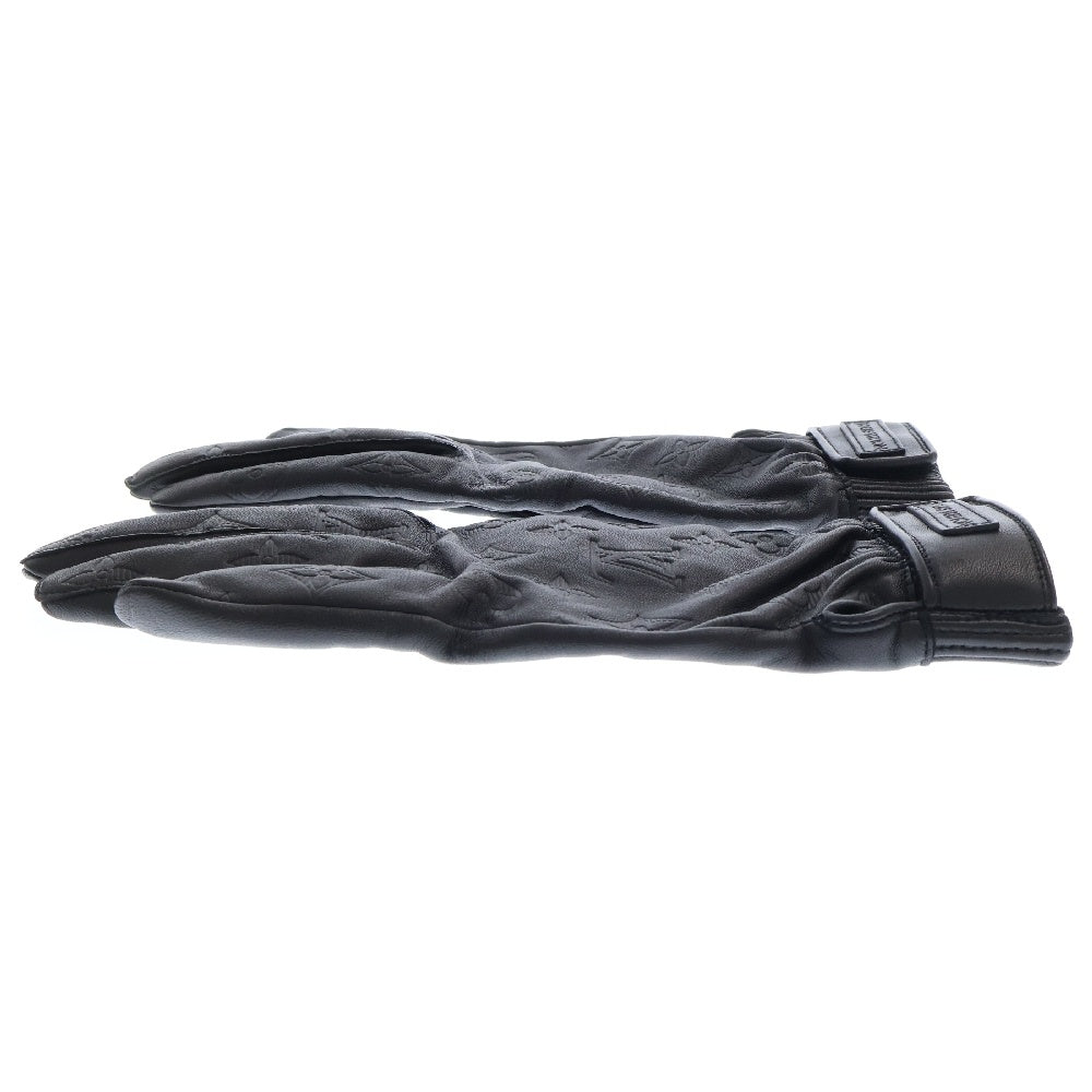 LOUIS VUITTON(ルイヴィトン) モノグラム シャドウゴン ラムスキンレザーグローブ 手袋 M73336 ブラック