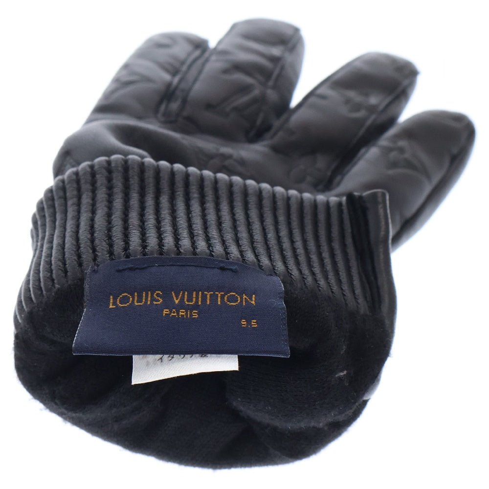 LOUIS VUITTON(ルイヴィトン) モノグラム シャドウゴン ラムスキンレザーグローブ 手袋 M73336 ブラック