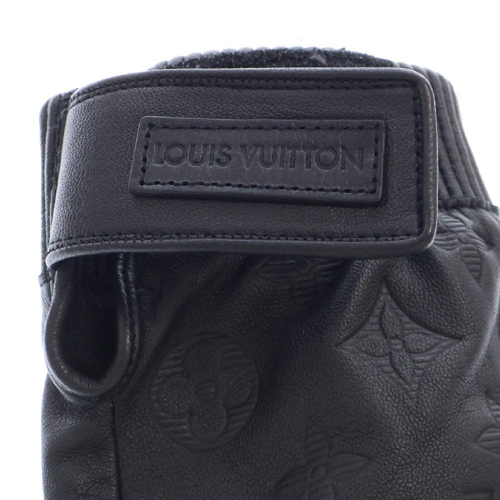 LOUIS VUITTON(ルイヴィトン) モノグラム シャドウゴン ラムスキンレザーグローブ 手袋 M73336 ブラック