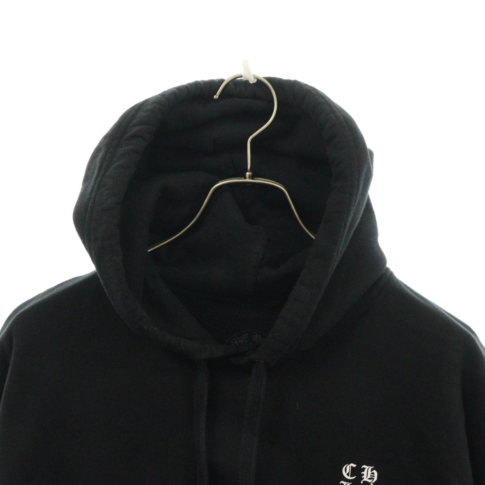 CHROME HEARTS(クロムハーツ) SWTSHRT PLVR 袖英字プリントプルオーバーパーカー ブラック