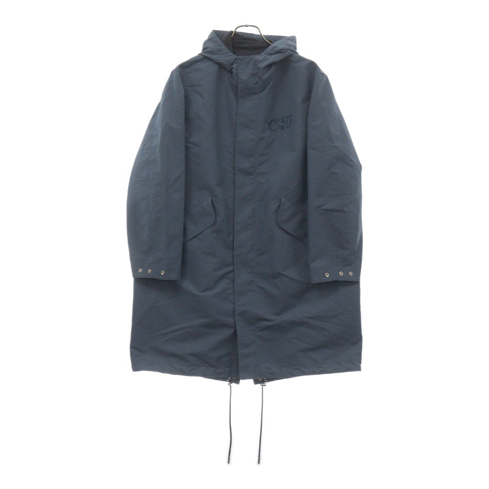 Christian Dior(クリスチャンディオール) 21AW ×Kenny Scharf Logo Embroidery Long Coat ×ケニーシャーフ CDロゴ刺繍 WZIP モッズコート 033C313C4875 ブルー