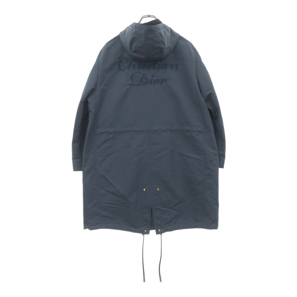 Christian Dior(クリスチャンディオール) 21AW ×Kenny Scharf Logo Embroidery Long Coat ×ケニーシャーフ CDロゴ刺繍 WZIP モッズコート 033C313C4875 ブルー