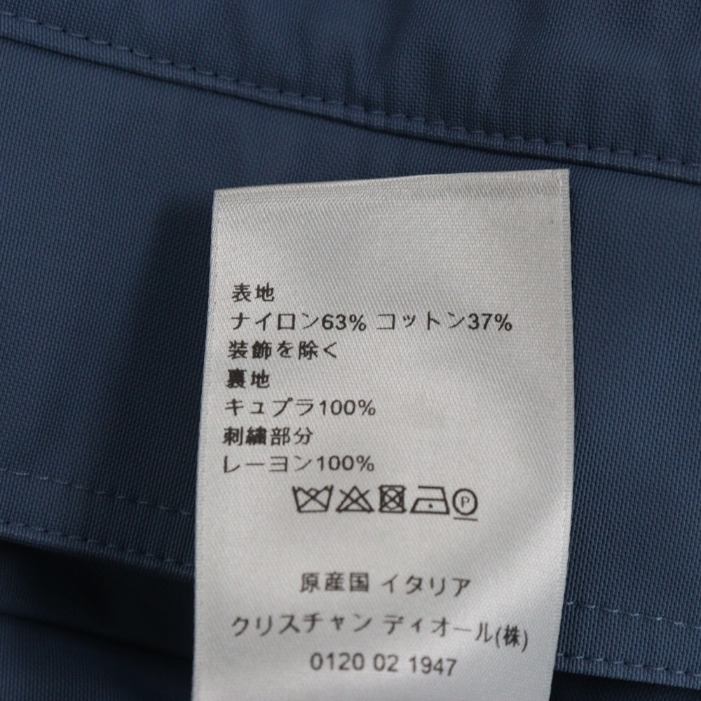 Christian Dior(クリスチャンディオール) 21AW ×Kenny Scharf Logo Embroidery Long Coat ×ケニーシャーフ CDロゴ刺繍 WZIP モッズコート 033C313C4875 ブルー
