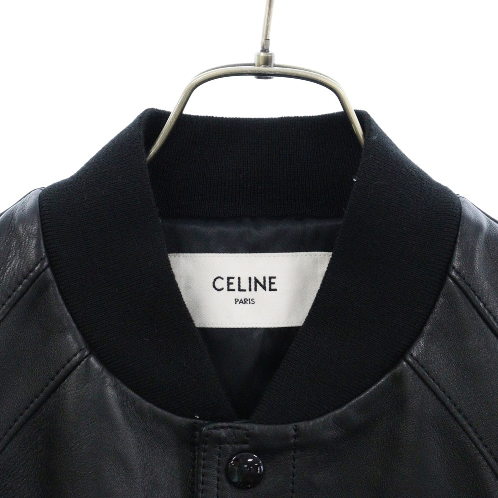 CELINE(セリーヌ) ラムスキン レザー テディジャケット ブルゾン ブラック 2EG76269L