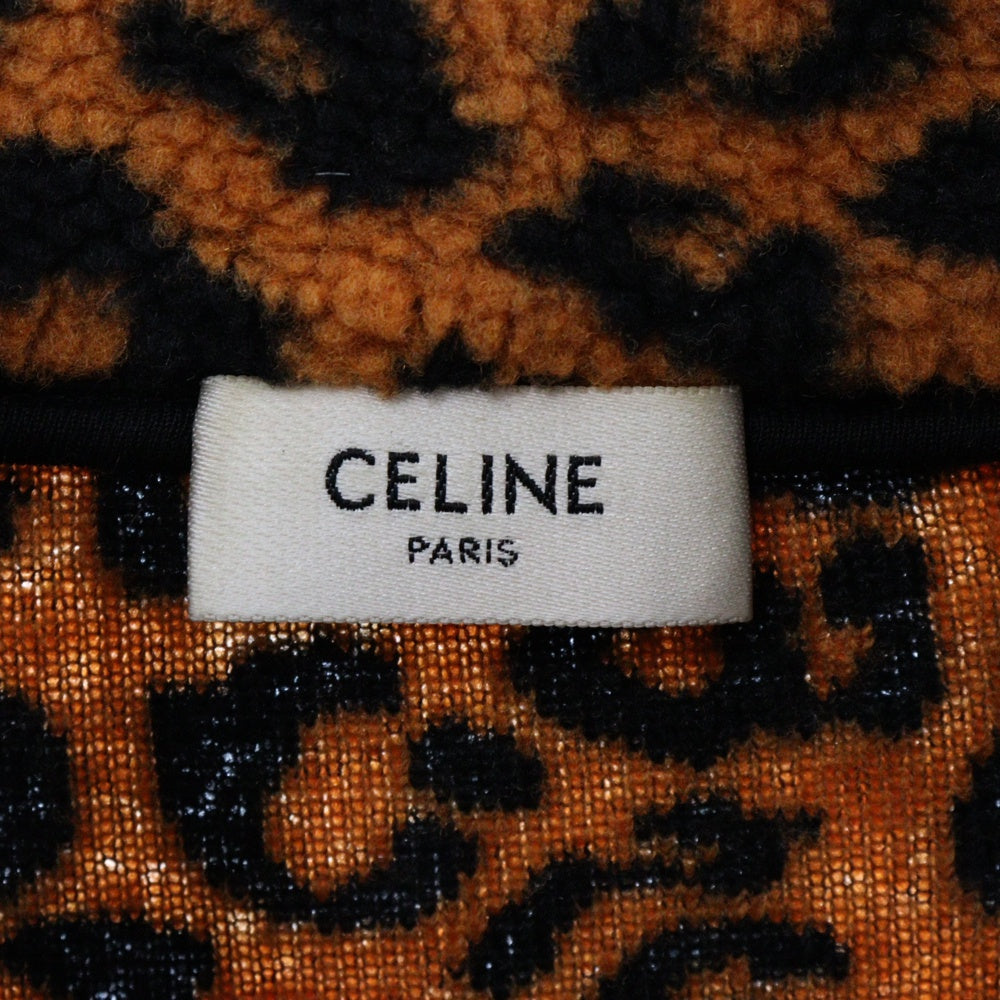 CELINE(セリーヌ) 21SS レオパード 総柄 フリースジップアップジャケット 2Y284698M オレンジ
