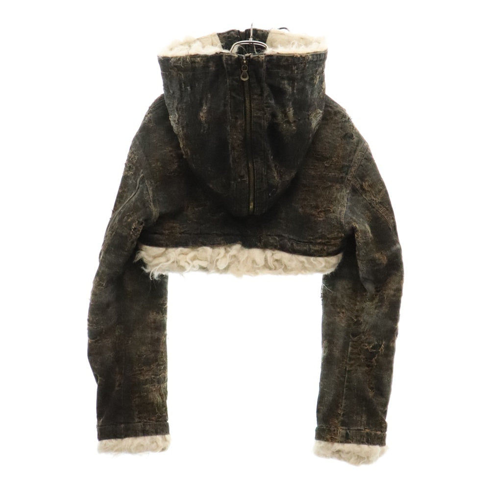 DIESEL(ディーゼル) 24AW Cropped jacket in dirty jacquard denim クロップドジャケット ダーティージャガードデニム FU-FSF-1 マルチ