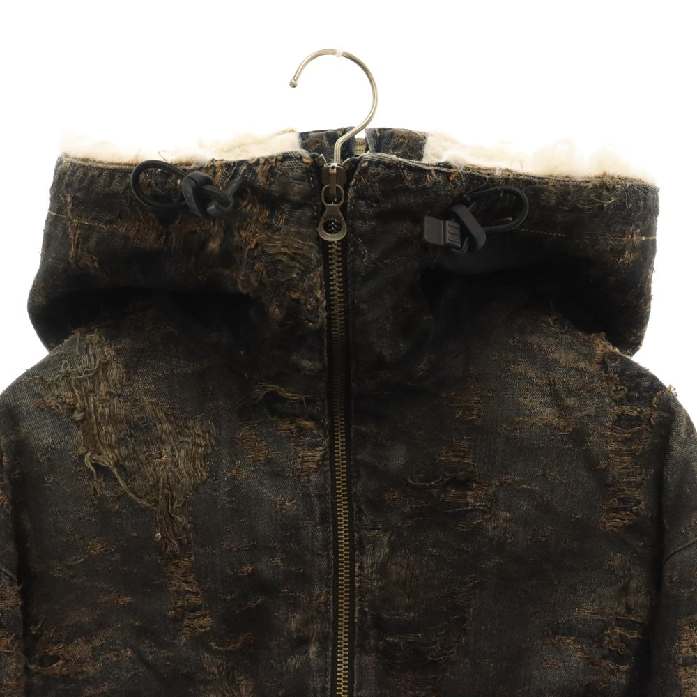 DIESEL(ディーゼル) 24AW Cropped jacket in dirty jacquard denim クロップドジャケット ダーティージャガードデニム FU-FSF-1 マルチ