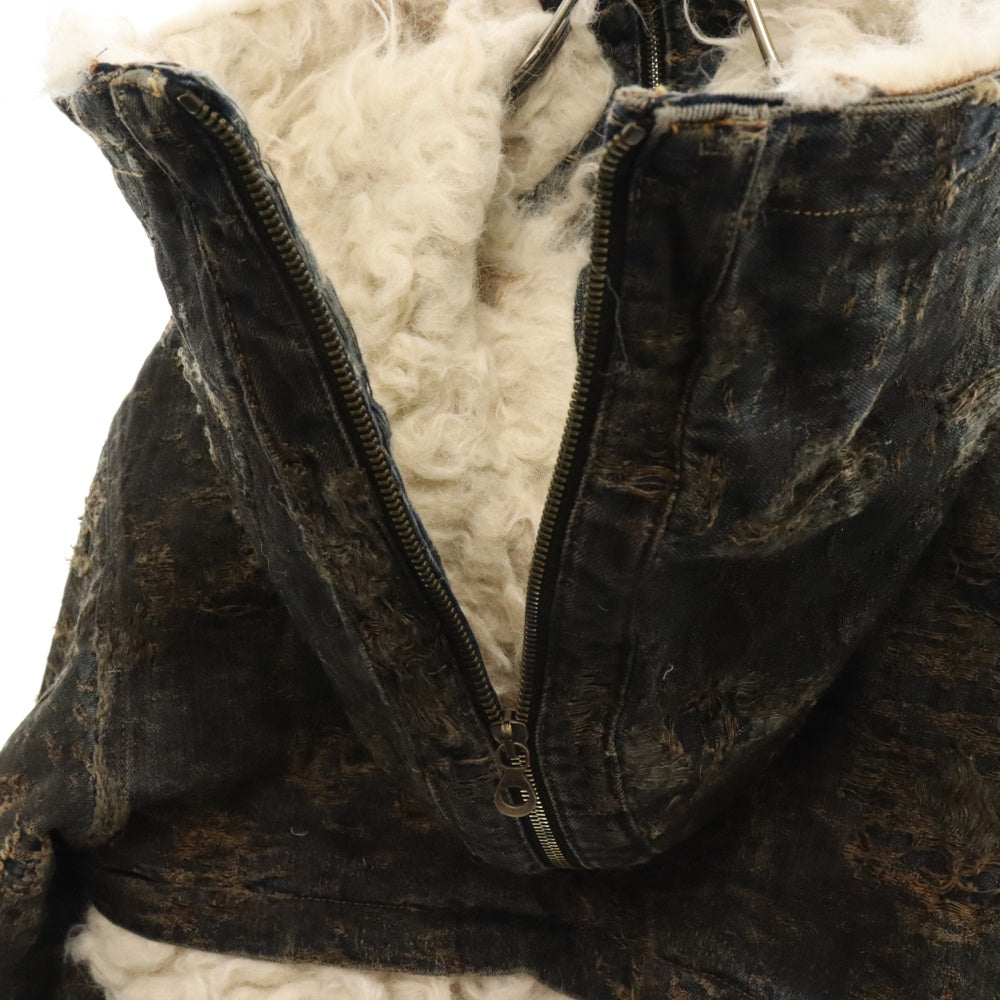 DIESEL(ディーゼル) 24AW Cropped jacket in dirty jacquard denim クロップドジャケット ダーティージャガードデニム FU-FSF-1 マルチ