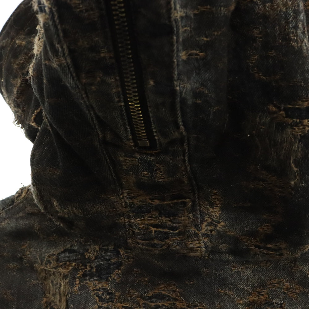 DIESEL(ディーゼル) 24AW Cropped jacket in dirty jacquard denim クロップドジャケット ダーティージャガードデニム FU-FSF-1 マルチ