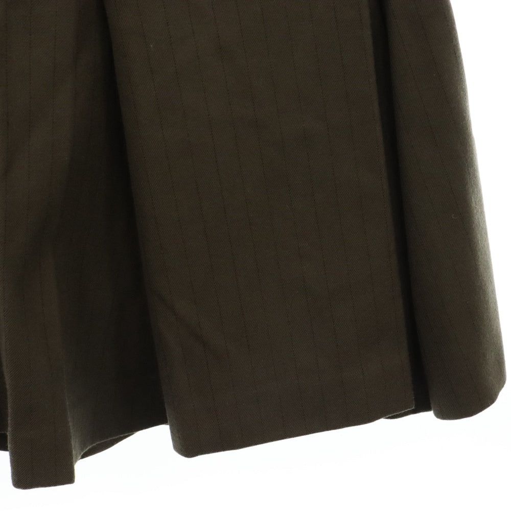 Sacai(サカイ) Chalk Stripe Skirt チョークストライプ ウール 変形スカート カーキ レディース 22-06331