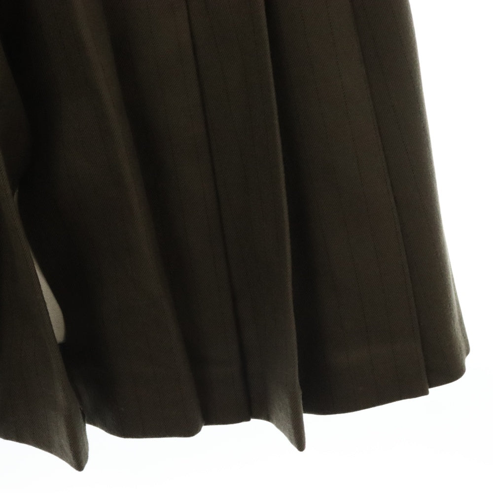 Sacai(サカイ) Chalk Stripe Skirt チョークストライプ ウール 変形スカート カーキ レディース 22-06331