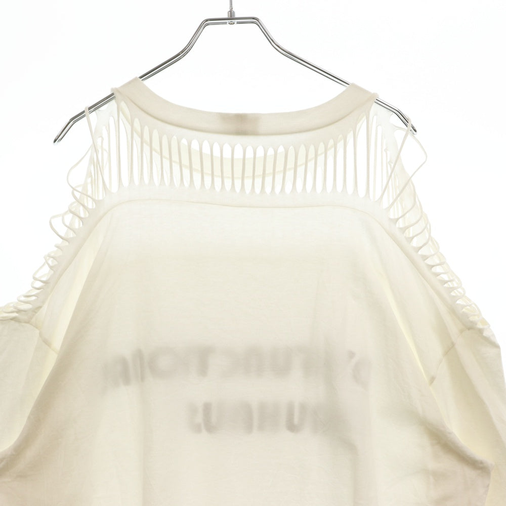 CELINE(セリーヌ) DYSFUNCTIONAL カット長袖プリントTシャツ 2X58E671Q ホワイト