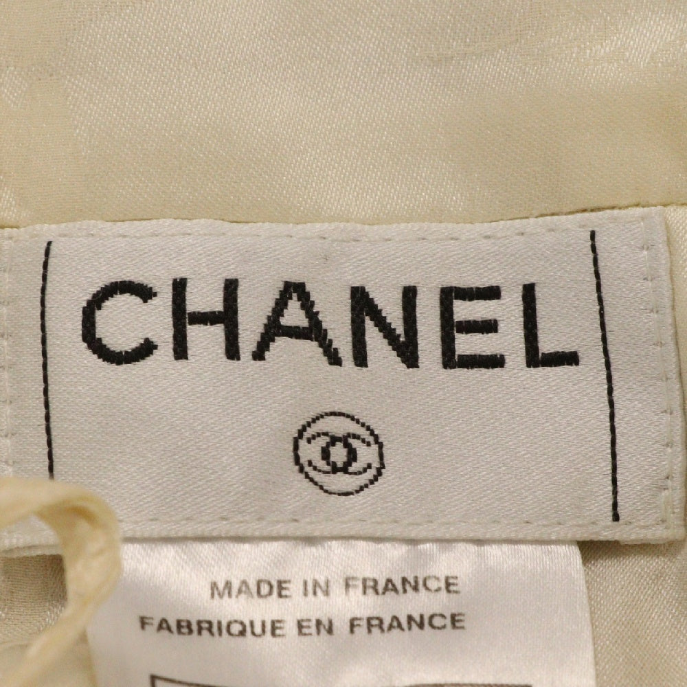 CHANEL(シャネル) ココボタン ウール ツイード タイトスカート ホワイト レディース P31665V21982