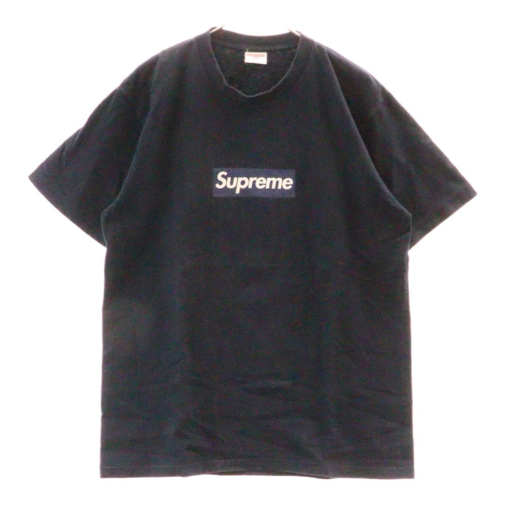SUPREME(シュプリーム) 15SS ×New York Yankees Box Logo Tee ニューヨークヤンキース ボックスロゴ クルーネック 半袖Tシャツ カットソー ネイビー