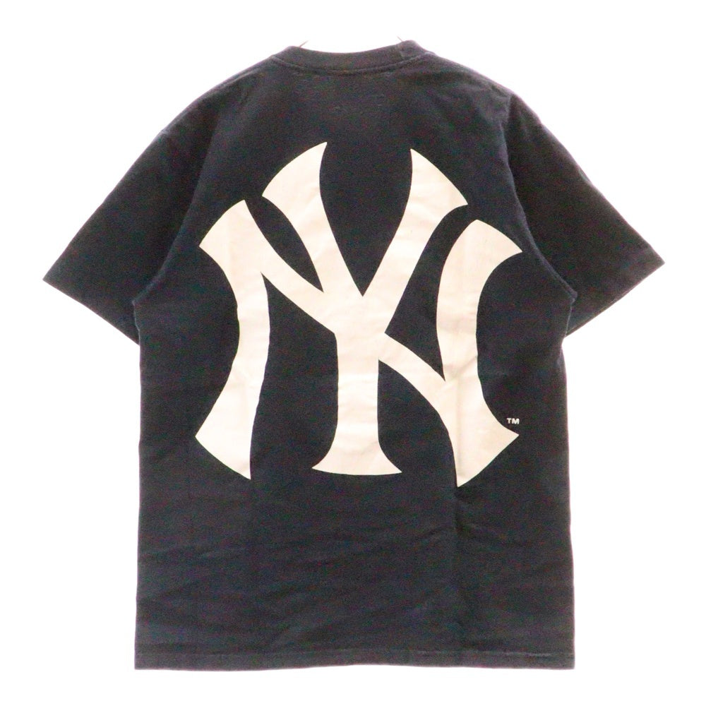 SUPREME(シュプリーム) 15SS ×New York Yankees Box Logo Tee ニューヨークヤンキース ボックスロゴ クルーネック 半袖Tシャツ カットソー ネイビー