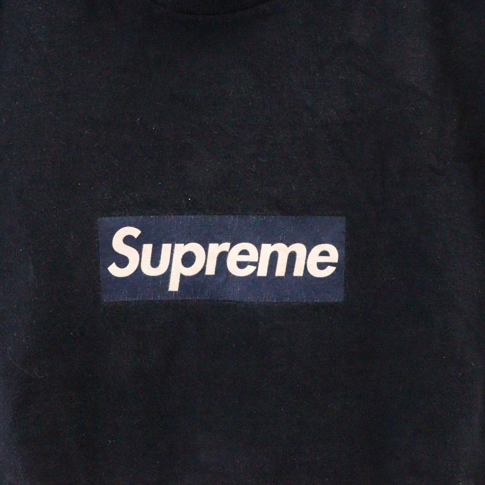 SUPREME(シュプリーム) 15SS ×New York Yankees Box Logo Tee ニューヨークヤンキース ボックスロゴ クルーネック 半袖Tシャツ カットソー ネイビー