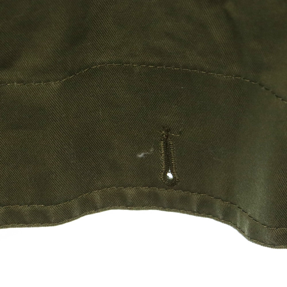 Sacai(サカイ) 19AW ジップフライ スタッズ クロップド ワイド パンツ ブラック/カーキ レディース 19-04414