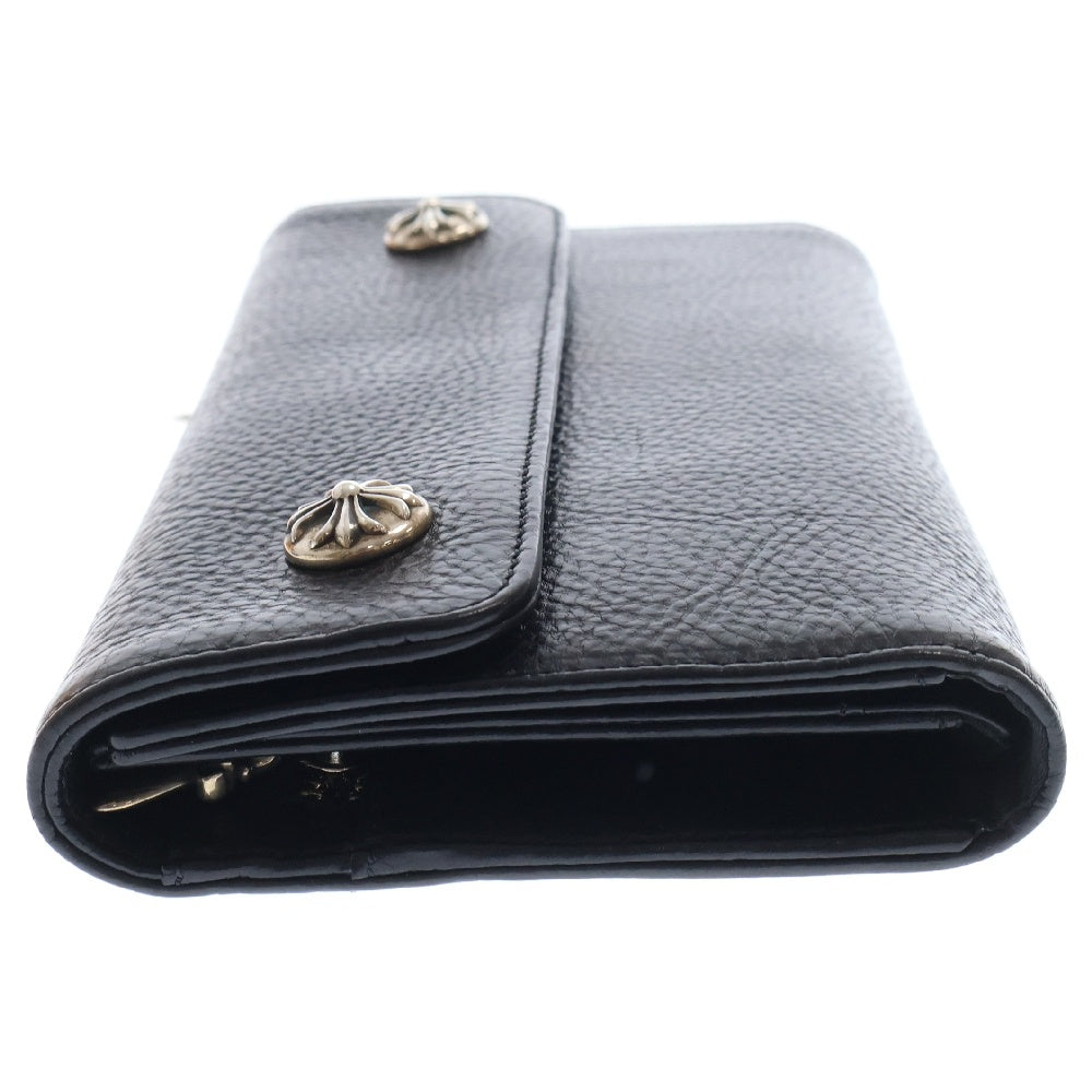 CHROME HEARTS(クロムハーツ) WAVE ウェーブ レザーウォレット 財布 ブラック BCA375