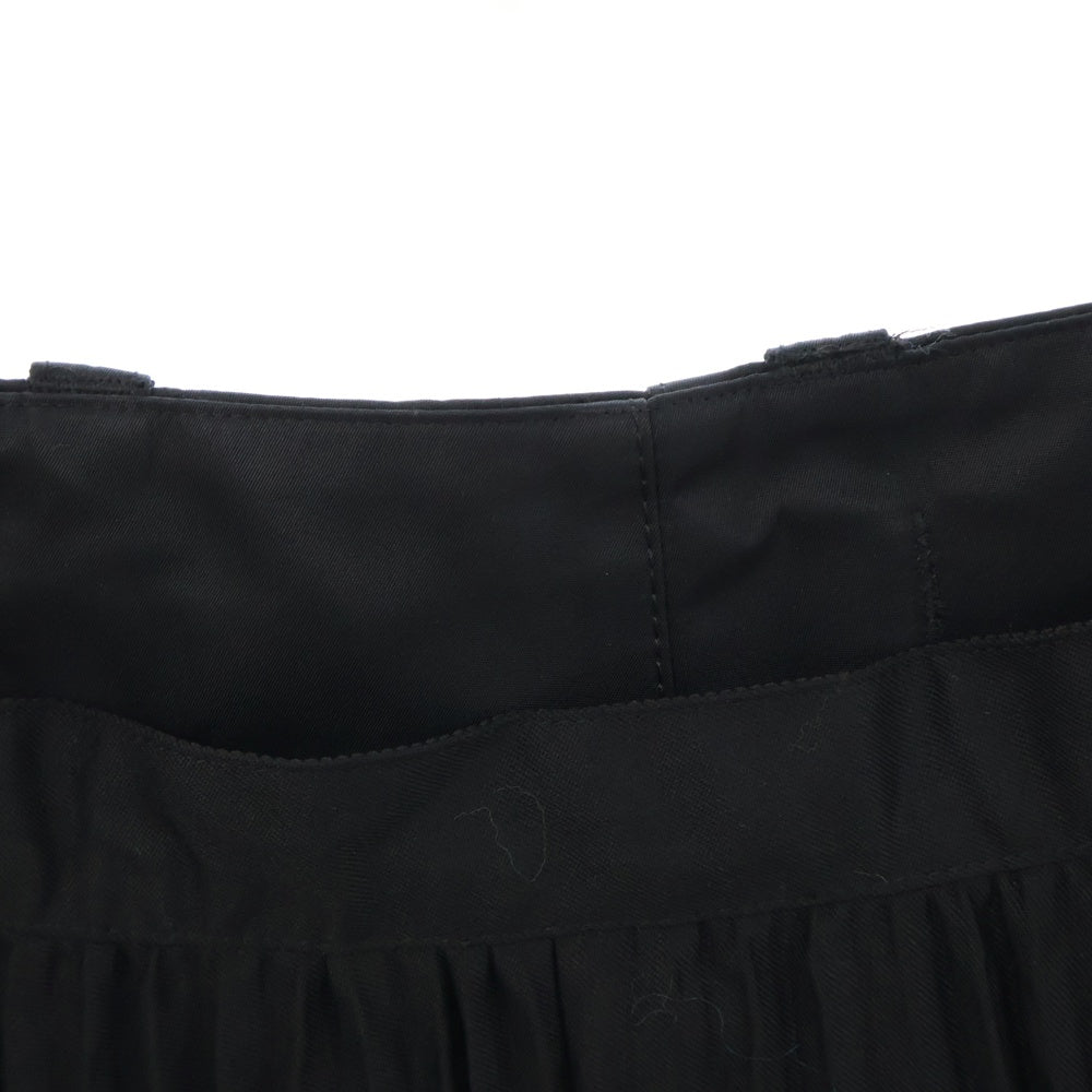 Sacai(サカイ) ギャザー プリーツ ドッキング アシンメトリースカート ブラック レディース 20-04822