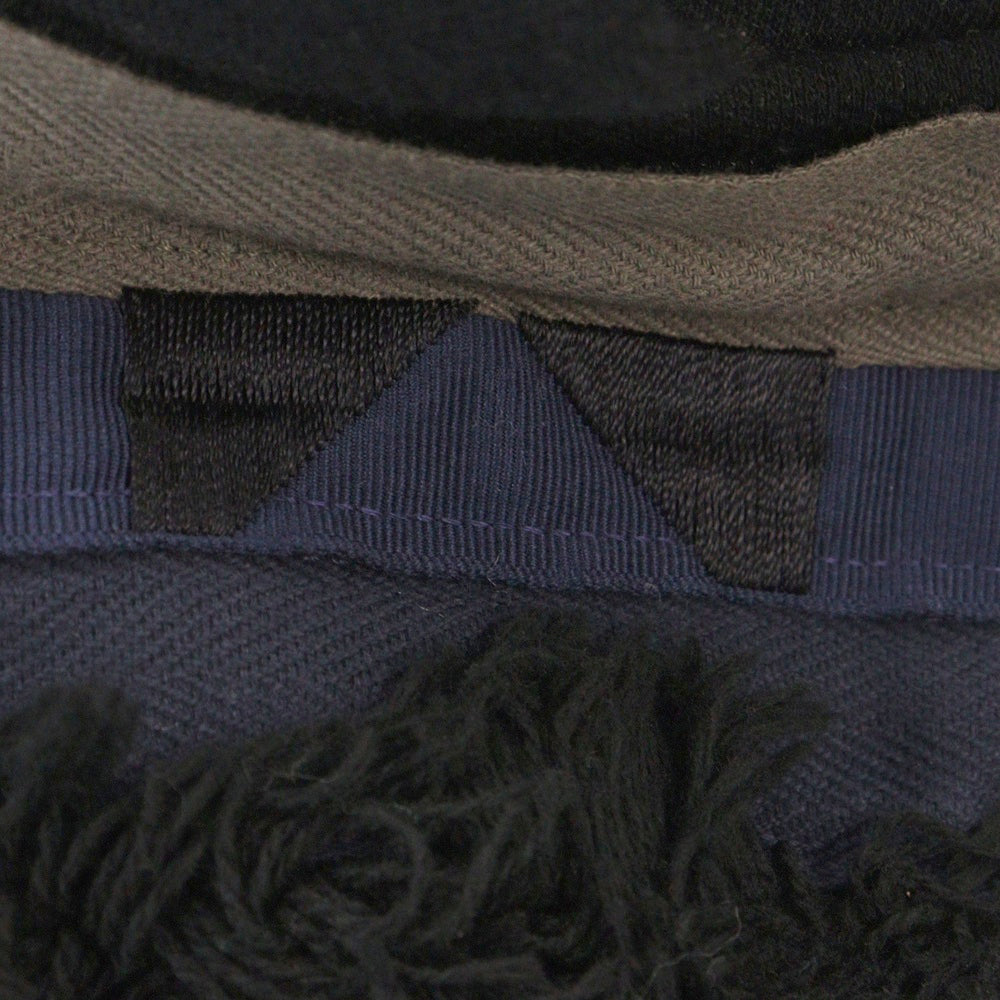 Sacai(サカイ) 19SS ×PENDLETON ペンドルトン 再構築 ドッキング プルオーバー パーカー フーディ ブラック レディース 19-04328