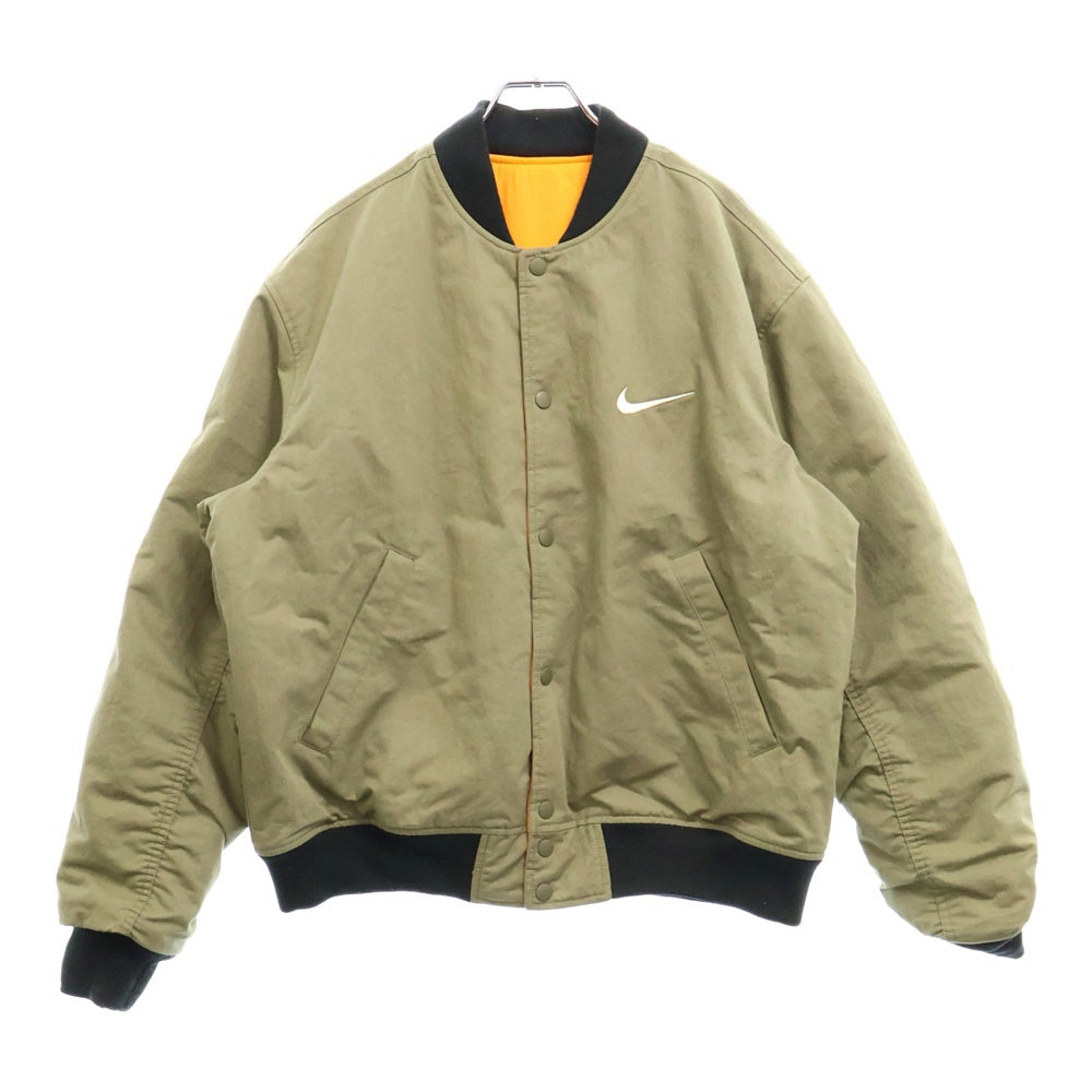NIKE(ナイキ) ×STUSSY REVERSIBLE VARSITY JACKET FJ9153-222 ステューシー リバーシブル ヴァーシティジャケット カーキ